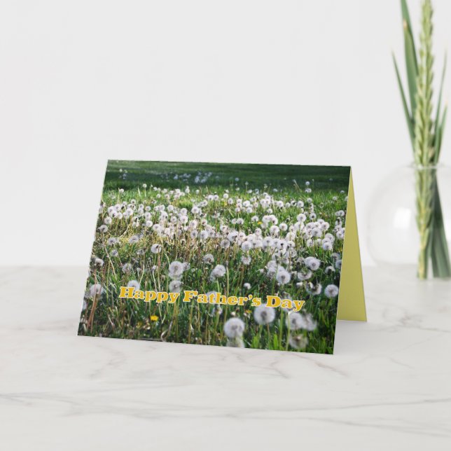 Dandelions Happy Father's Day Humour Card (Front)