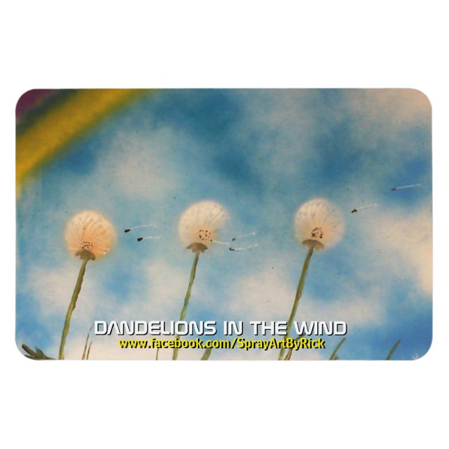 Dandelions in the Wind Magnet (Horizontal)