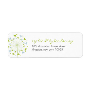 Dandelions Love Cute Summer Wedding Address Labels