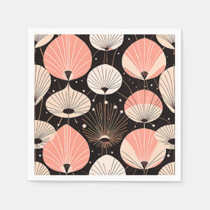 Dandelions -Mid-century- Retro Modern Design Napkin
