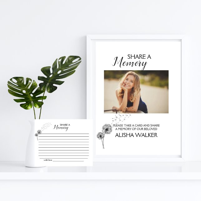 Dandelions Minimalisme Partager un panneau funérai (Créateur téléchargé)