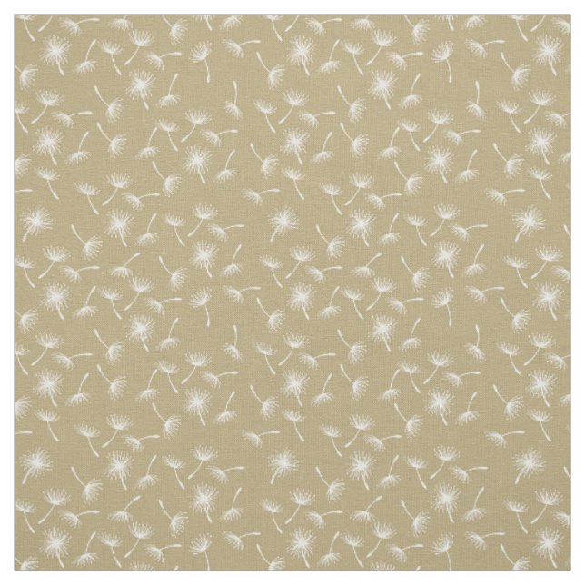 Dandelions on Gold Fabric (Swatch)