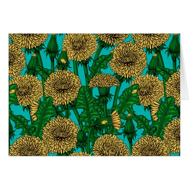 Dandelions on turquoise (Front Horizontal)