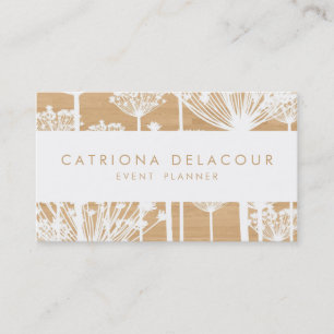 Dandelions rustiques sur Carte de visite Motif boi