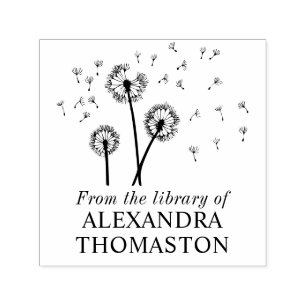 Dandelions Seeds in the Wind Library Book Name Self-inking Stamp