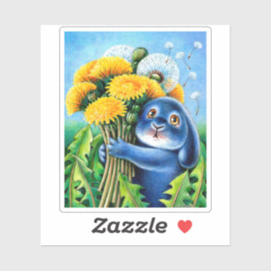 Dandelions Sticker Fleurs mignonnes Benny Blue Bun