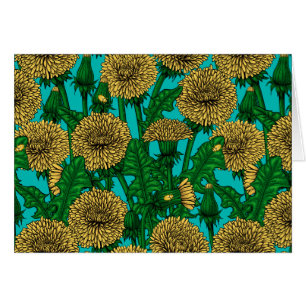 Dandelions sur turquoise