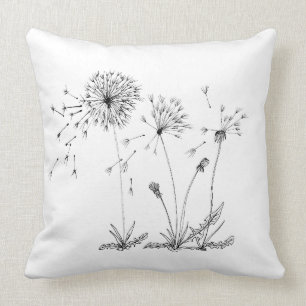Dandelions Throw Pillow