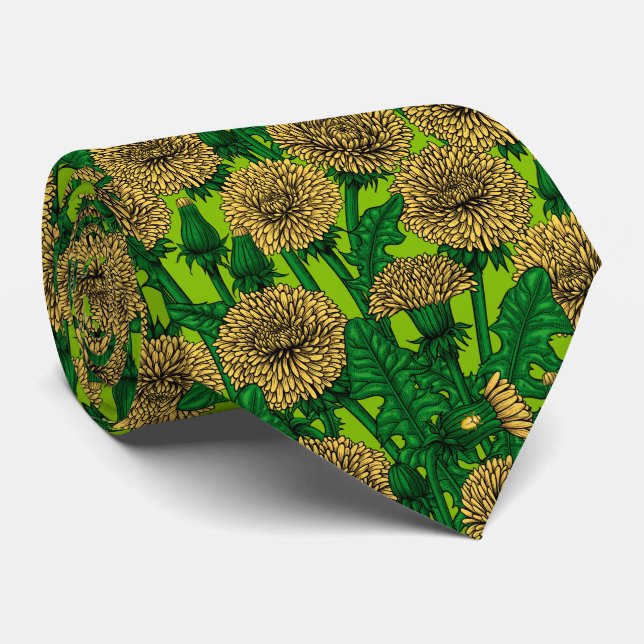 Dandelions Tie (Rolled)