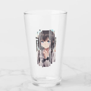 Dandere Delight: Shy Anime Girl Glass