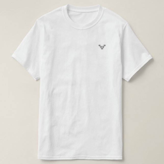 Dandi Lion Small Logo T-Shirt (White) (Design Front)