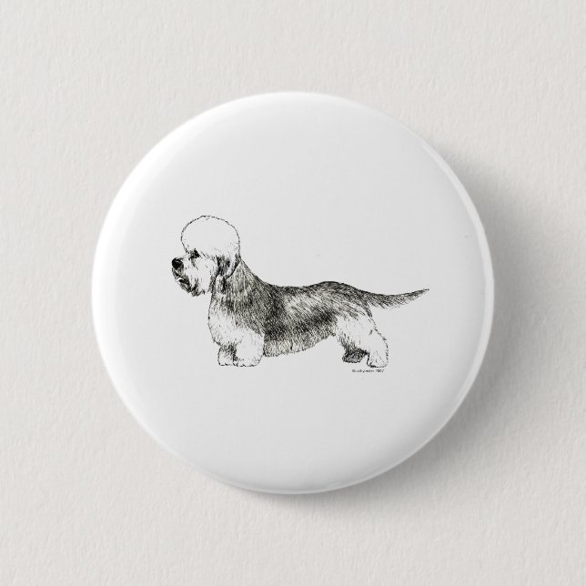 Dandie Dinmont Terrier 2 Inch Round Button (Front)
