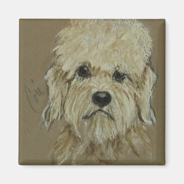 Dandie Dinmont Terrier Dog Art Magnet (Devant)