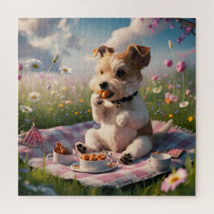 Dandie Dinmont Terrier in a Picnic Jigsaw Puzzle