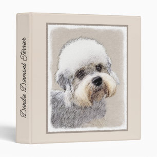 Dandie Dinmont Terrier Painting Original Dog Art Binder