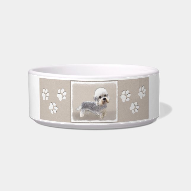Dandie Dinmont Terrier Painting Original Dog Art Bowl (Right)