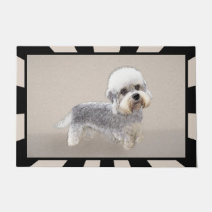 Dandie Dinmont Terrier Painting Original Dog Art Doormat