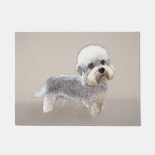 Dandie Dinmont Terrier Painting Original Dog Art Doormat