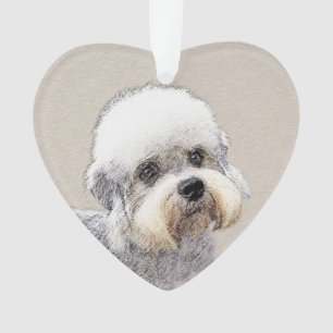 Dandie Dinmont Terrier Painting Original Dog Art Ornament