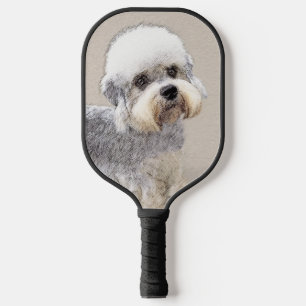 Dandie Dinmont Terrier Painting Original Dog Art Pickleball Paddle