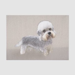 Dandie Dinmont Terrier Painting Original Dog Art Tissue Paper