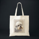 Dandie Dinmont Terrier Painting Original Dog Art Tote Bag<br><div class="desc">Dandie Dinmont Terrier dog portrait, original painting. We specialize in cute and funny original art. Buy this for yourself or as a great gift for your Dandie Dinmont Terrier loving friends. Be creative - click on CUSTOMIZE to add/remove/change text, resize the picture, change colours or anything else the customization tool...</div>