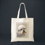 Dandie Dinmont Terrier Painting Original Dog Art Tote Bag<br><div class="desc">Dandie Dinmont Terrier dog portrait, original painting. We specialize in cute and funny original art. Buy this for yourself or as a great gift for your Dandie Dinmont Terrier loving friends. Be creative - click on CUSTOMIZE to add/remove/change text, resize the picture, change colours or anything else the customization tool...</div>