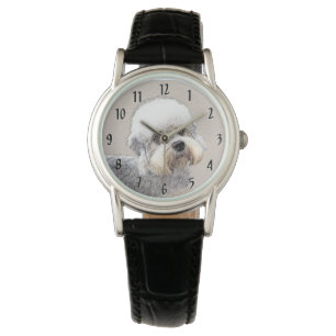 Dandie Dinmont Terrier Painting Original Dog Art Watch