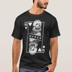 Dandie Dinmont Terrier Queen Of Hearts Dog T-Shirt