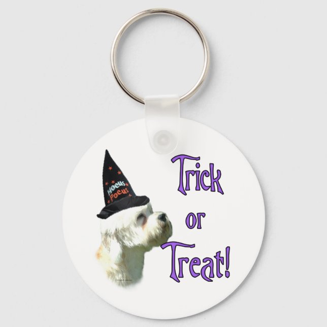 Dandie Dinmont Terrier Trick Keychain (Front)