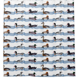 Dandy Ducks Shower Curtain (choose colour)