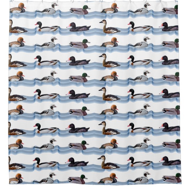 Dandy Ducks Shower Curtain (choose colour) (Front)