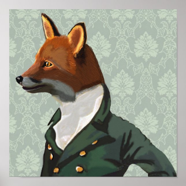 Dandy Fox Portrait Poster (Front)