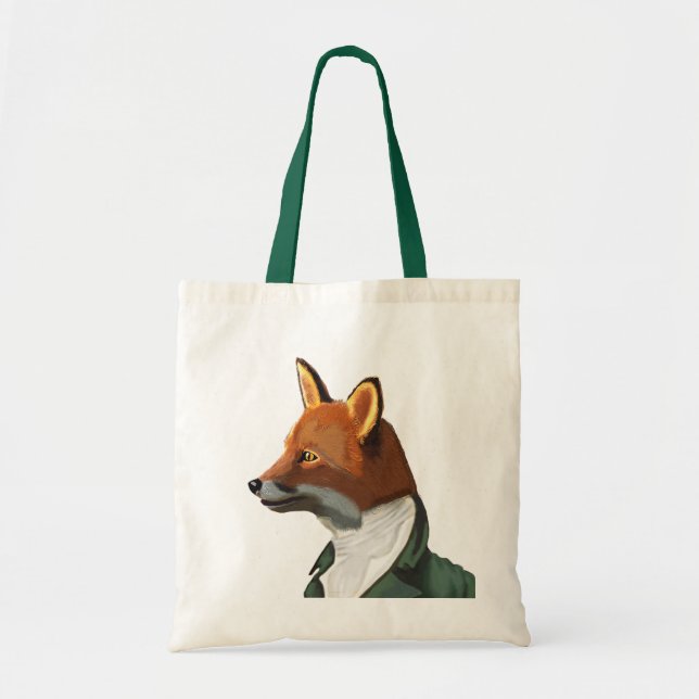 Dandy Fox Portrait Tote Bag (Front)