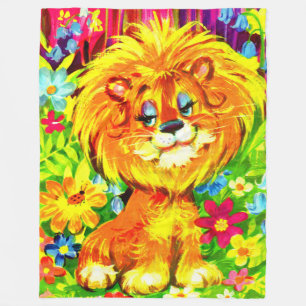 dandy lion fleece blanket