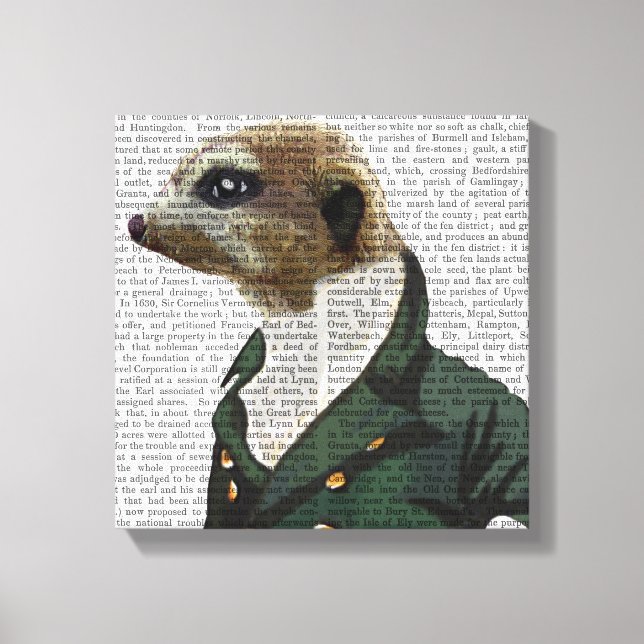 Dandy Meerkat Portrait Canvas Print (Front)