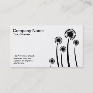 DandyLion Clocks - Black on White (Gold) Business Card