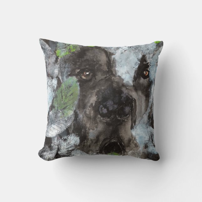 Dane Portraits Throw Pillow (Front)