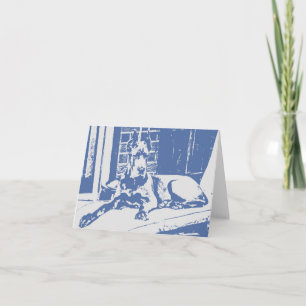 Dane Puppy Print Greeting Card