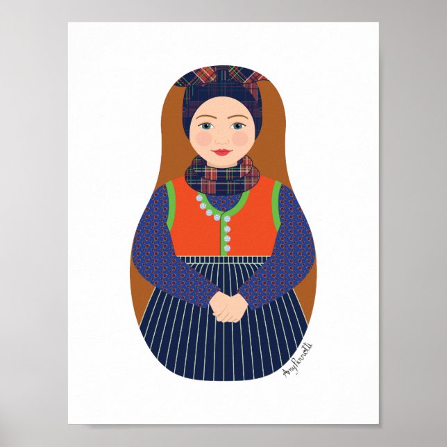 Dane, Rømø Matryoshka Poster (Front)