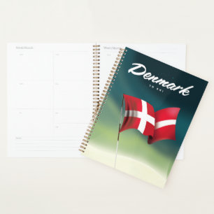 Danemark "À skier" poster Voyage