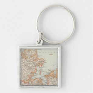 Danemark - Denmark Map Keychain