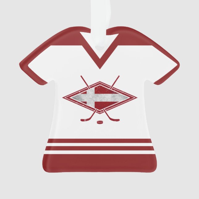Danemark Nom et numéro Jersey Logo (devant)