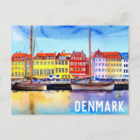 Danemark, rue Nyhavn Carte postale 2