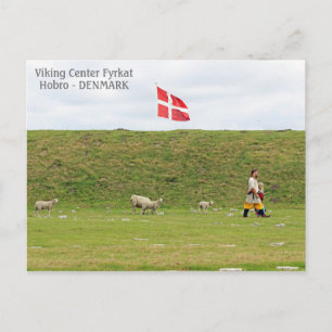 Danemark, Terre Viking Fyrkat Carte postale !