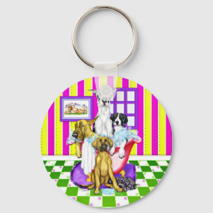 Danes-R-Us Great Dane Tub Full Keychain