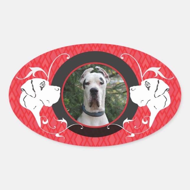 Danesticker with your image oval sticker (Front)