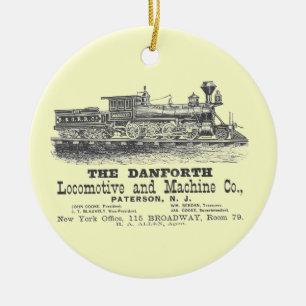 Danforth Locomotive and Machine Company 1852 Ceramic Ornament