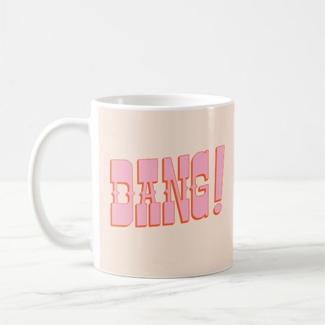 DANG! (western saloon font, retro mod colours) Coffee Mug (Left)