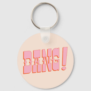 DANG! (western saloon font, retro mod colours) Keychain